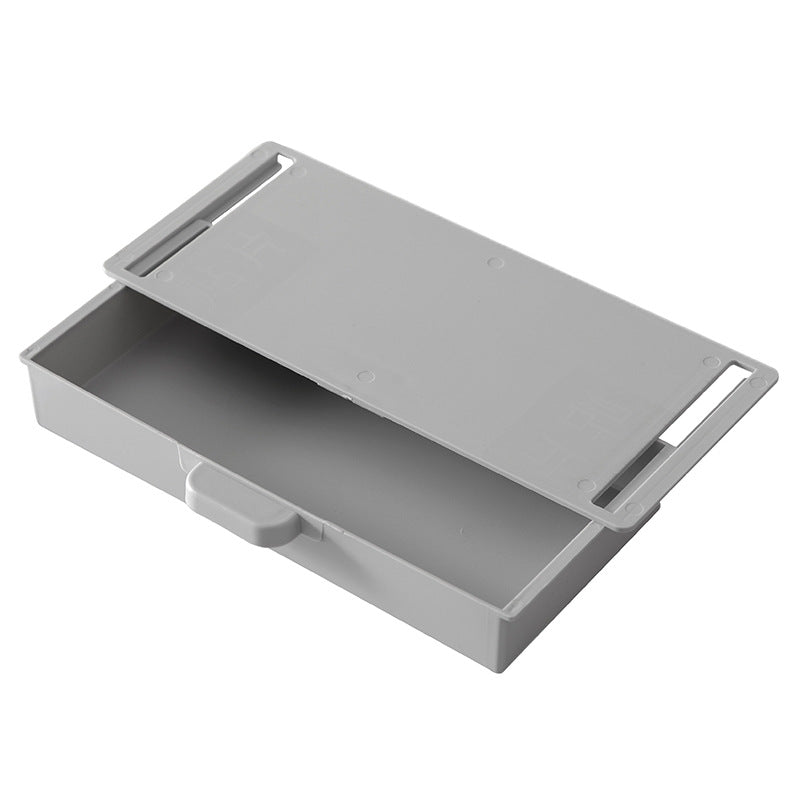Tiroir de rangement adhésif sous bureau – Gris