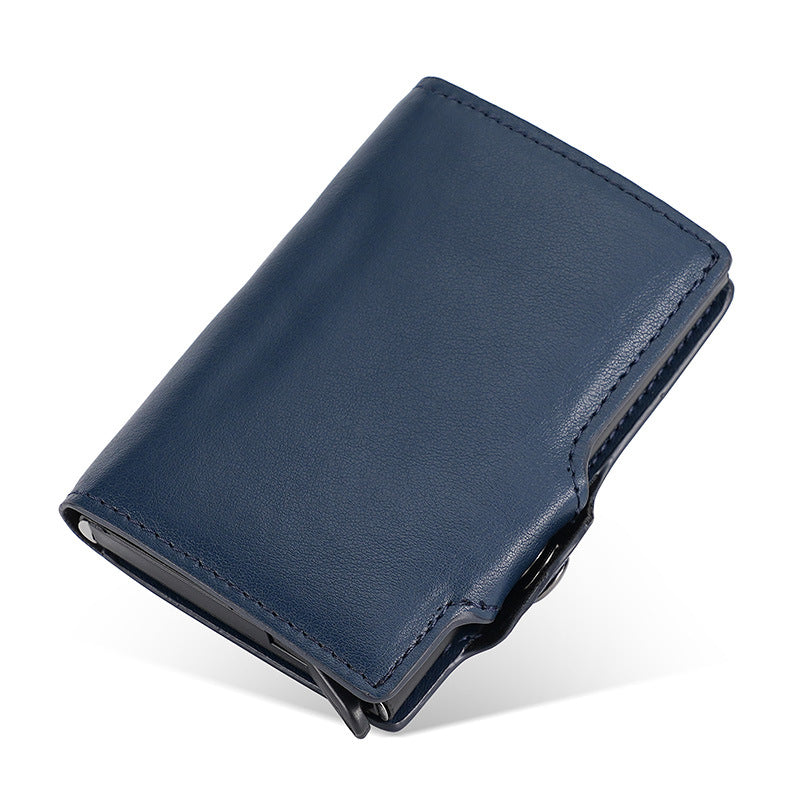 Porte-cartes Le Classique, bleu marine lisse