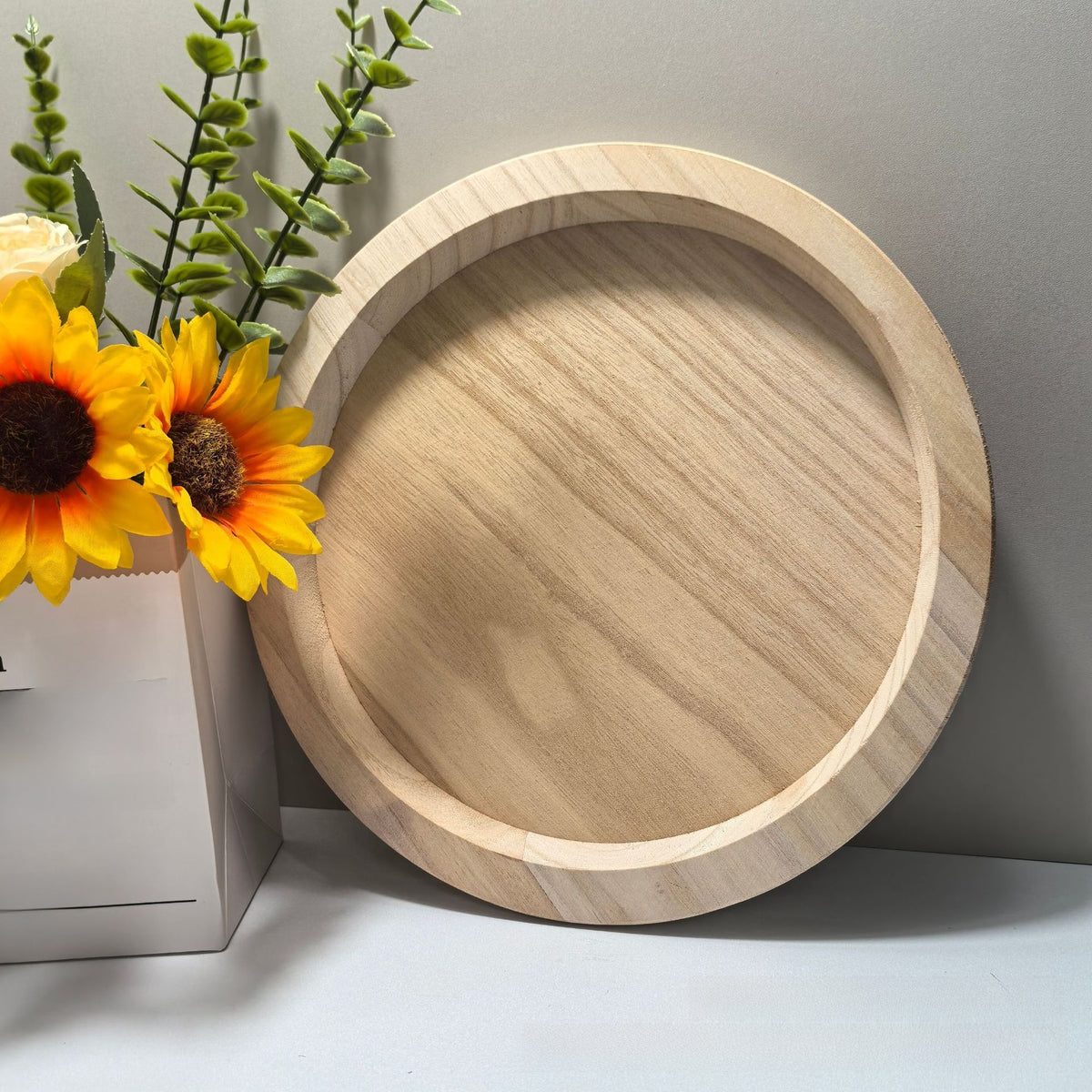 Plateau en bois brûlé