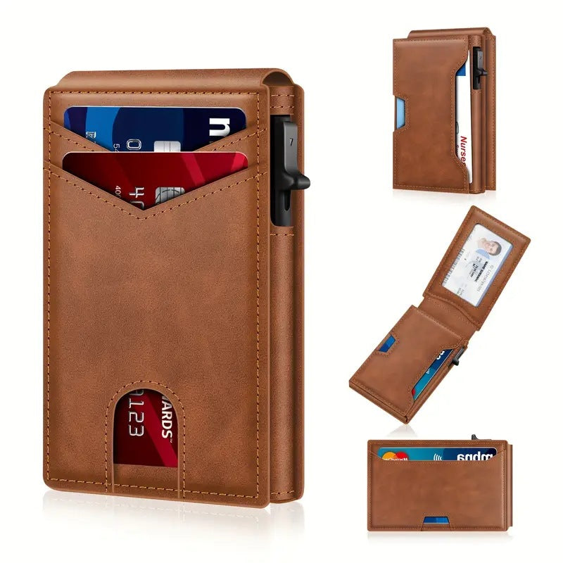Porte-cartes Le Carbone, finition marron