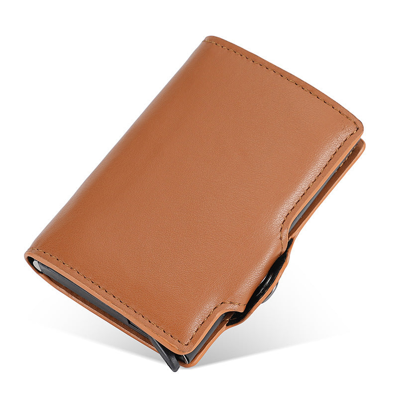 Porte-cartes Le Classique, cognac lisse
