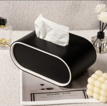 Boîte à mouchoirs ovale avec range-télécommande