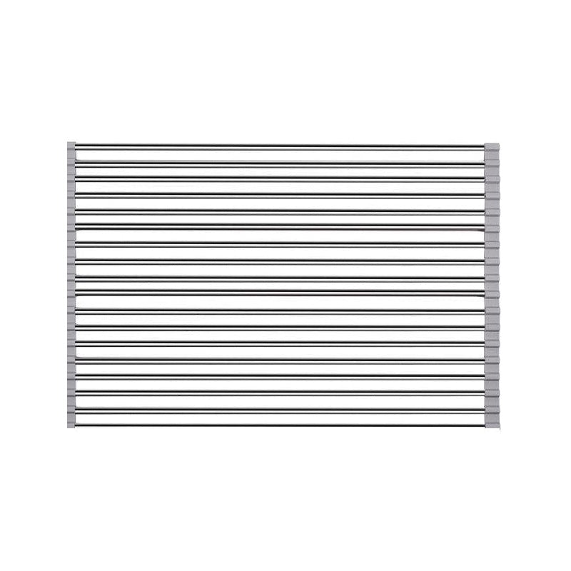 Égouttoir d'évier enroulable 47 × 35 cm, 18 tubes en inox